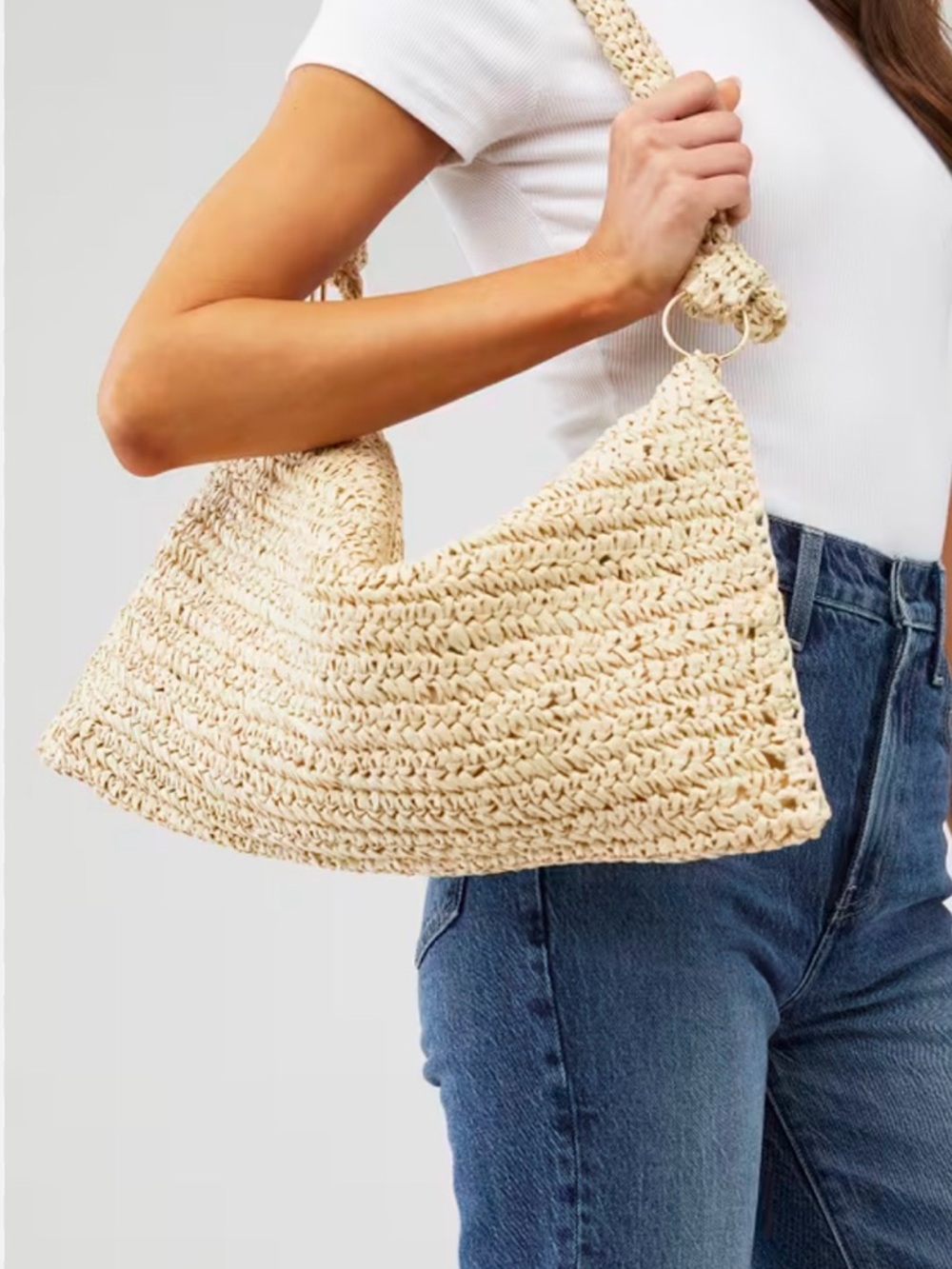NEW Revolve 8 Other Reasons Shelly Crochet Bag in tan Khaki - Picture 3 of 3